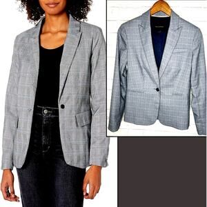 Banana Republic Gray Plaid Blazer